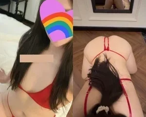 Gạ địt em PT Gymer trong bộ quần lót đỏ chót rực rỡ